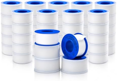 WOD Plumbers Pipe Thread Seal Tape - 1 inch x 520 inch (Case of 50 Rolls) - Leak Proof Sealant for Water, Gas, Oil, Most Chemicals, Hydraulic and High Pressure Lines