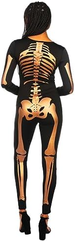 Tipsy Elves Sexy Halloween Skeleton Bodysuit for Women - One Piece Costume