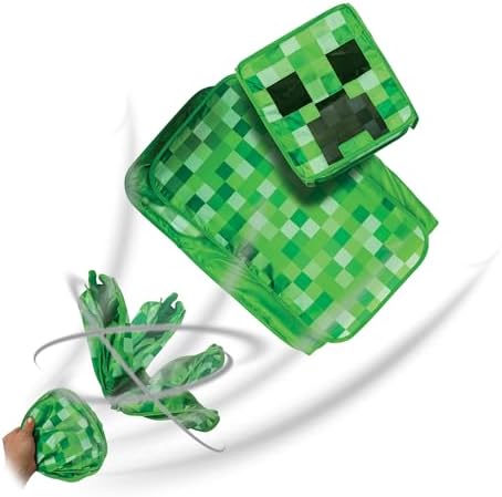 Disguise Minecraft Creeper Costume for Kids, Official Minecraft Costume Pop Out Outfit with Headpiece