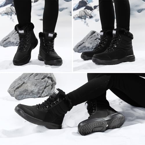 Dannto Women Winter Snow Boots Warm Shoes Fur Lined Ankle Booties