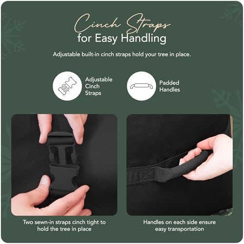 Covermates Christmas Tree Cinch Bag, Fits 9-11 ft Trees, Black