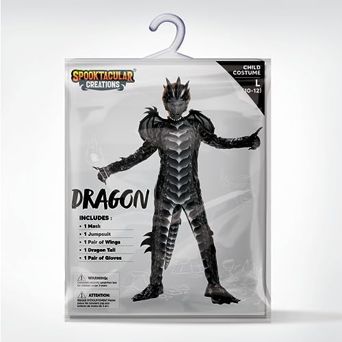 Spooktacular Creations Halloween Kid Dragon Costume, Boys Dragon Wings, Tail and Mask Set for Halloween Dress Up