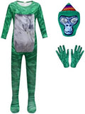 Kids Boy Costume Halloween Dress Up Cosplay Outfits Jumpsuit Party Playwear with Mask