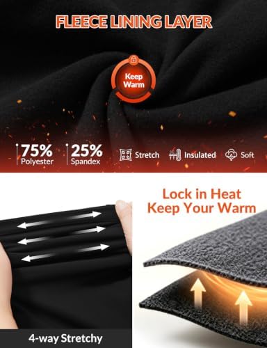 baleaf Womens Fleece Lined Pants with 5 Pockets Thermal Cold Gear