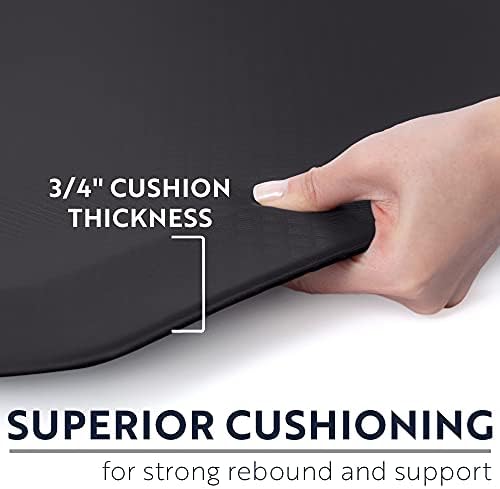 KANGAROO Cushioned Anti Fatigue Kitchen Mats for Floor, 17x24 Black