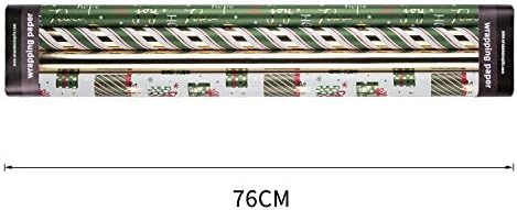 WRAPAHOLIC 30 Inch Green Christmas Wrapping Paper Roll - Jumbo Roll Green Holiday Set with Metallic Foil Shine - 4 Rolls - 30 Inch x 120 Inch Per Roll