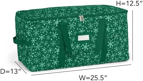 Covermates Treasurekeeper Storage Bag, Green Snowflake