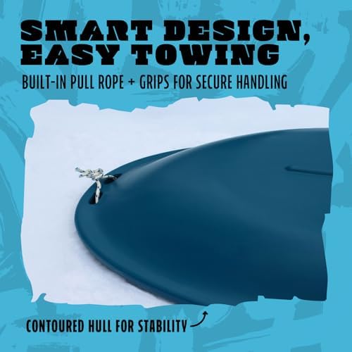 Flexible Flyer Roto Molded Snow Sled for Adults & Kids. Heavy Duty Plastic SNO Slider