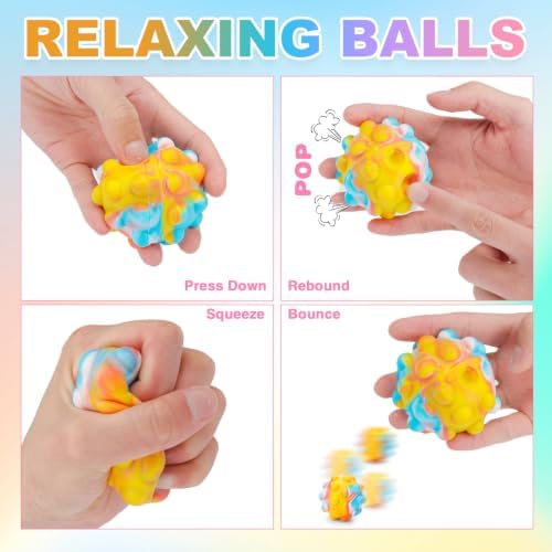 Stress Balls 8 Pack for Adults and Kids, Squeeze Squishy Fidget Toys
