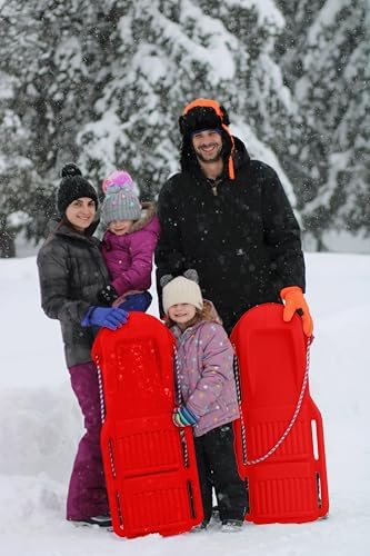 The Original Retro Racer Snow Sled by Confer Plastics, Durable Design for All Ages, Made in USA. Available in Single or 2 Pack