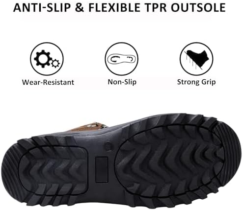 riemot Waterproof Insulated Winter Snow Boots for Men and Women