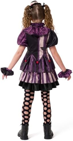 Spooktacular Creations Girls Scary Clown Costume, Kids Halloween Costume, Twisted Clown Dress for Girls