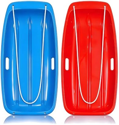 35" Snow Sled for Teens & Adults, Heavy Duty Fast Sliding Toboggan