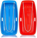 35" Snow Sled for Teens & Adults, Heavy Duty Fast Sliding Toboggan