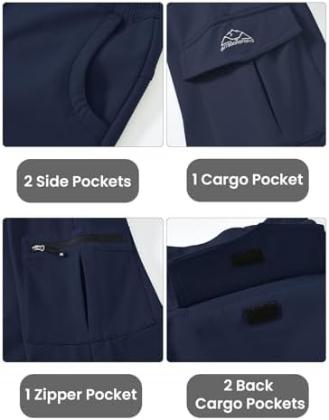TBMPOY Men's Snow Ski Fleece Lined Hiking Pants Waterproof Winter Snowboard Warm Outdoor Insulated Pants Windproof
