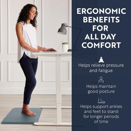 KANGAROO Anti Fatigue Mats for Kitchen Floor, 39x20, 3/4 Inch Thick Cushioned Ergonomic Mat, Reduce Foot Pressure, Waterproof Comfort Rug for Under Sinks, Office Standing Desk, Store Floors, Charcoal