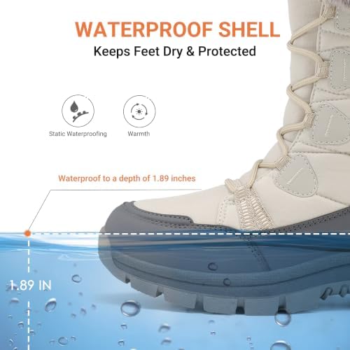 DREAM PAIRS Waterproof Winter Snow Boots Women