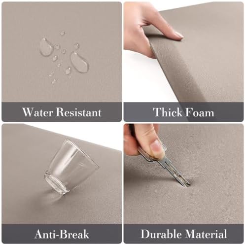 HappyTrends 2 PCS Kitchen Mat Cushioned Anti-Fatigue Floor Mat,