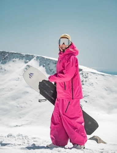 GSOU SNOW Mens Womens Ski Snow Pants Baggy Snowboard Pants Waterproof
