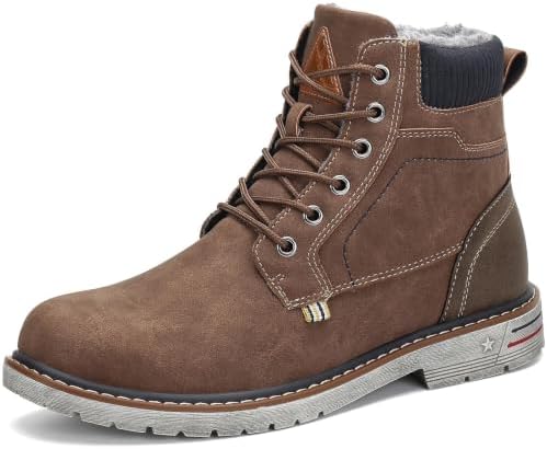 Mishansha Men's Waterproof Snow Boots, Insulated Winter Hiking Boots