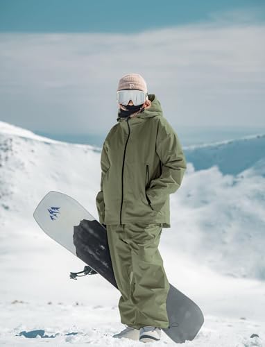 GSOU SNOW Mens Womens Snow Pants Baggy Snowboard Ski Pants 15K Waterproof