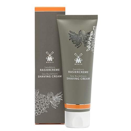 MÜHLE Sea Buckthorn Shaving Essentials Bundle – Includes Shaving Cream (75ml), Aftershave Balm (100ml), All Natural Alum Stone Styptic Pencil | Complete Shave Care Kit for Men