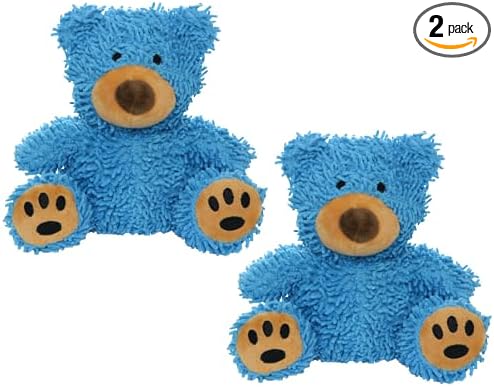 MIGHTY® 2 Pack Microfiber Medium Bear Dog Toys | Ultra Durable Plush Toy with Multiple Layers & Reinforced Seams , Washable and Floats , Mighty® Construction