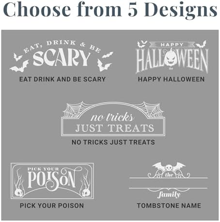 Let's Make Memories Personalized Beverage Tub - Halloween Party - Halloween Decorations - Galvanized Metal Drink Tub - Trick or Treat Candy Bowl w/Stand - 5.5 Gallons - Pick Your Poison