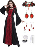 Vampire Costume for Women Gothic Vampire Witch Dress Halloween Adult