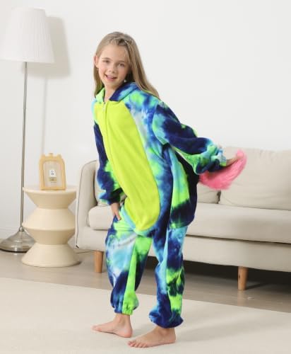 Animal Onesie Pajamas for Kids, Soft Flannel Halloween Cosplay Costume for Boys Girls