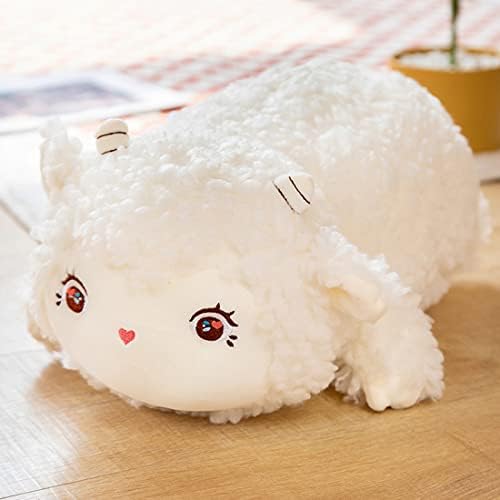 ELAINREN Giant White Lamb Plush Huggable Pillow Soft Sheep Stuffed Toy/23''