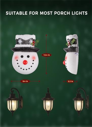 Brightown EVA Xmas Porch Light Covers, Christmas Decor for Garage & Porch