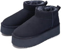 Project Cloud 100% Genuine Leather Ankle Boots for Women Platform Boots