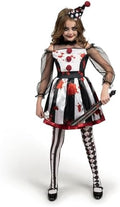 Spooktacular Creations Girls Clown Costume, Scary Clown Costume, Black and White Bloody Jester Dress for Girls