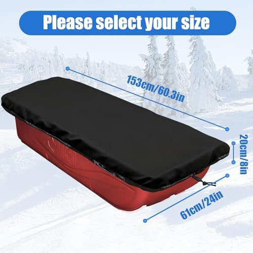 Ice Fishing Sled Travel Cover - Universal Fit 60x24x8, Elastic Edge