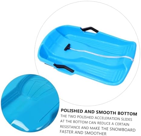 Sturdy Plastic Snow Sled with Handles for Boy Girl and Adults