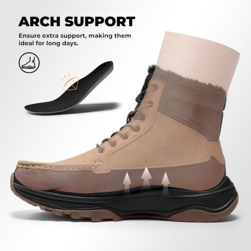 Coostar Snow Boots for Men Moc Toe Casual Winter Boots Lightweight