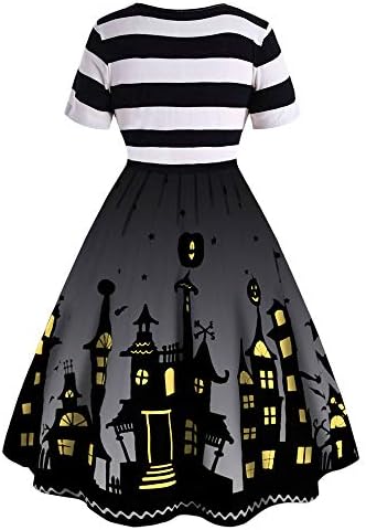 ZEZCLO Women's Plus Size Halloween Dress Pumpkin Halloween Costume Dresses