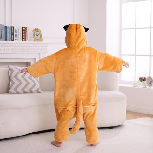Animal Onesie Pajamas for Kids, Soft Flannel Halloween Cosplay Costume for Boys Girls