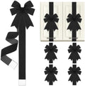 Daifunli 4 Pcs Black Velvet Christmas Cabinet Bows Ribbons for Kitchen