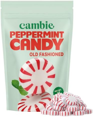 Cambie Peppermint Candy - 1 lb of Hard Candy Individually Wrapped Mints