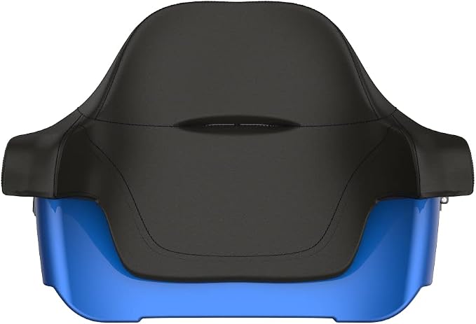 Advanblack Road Glide Tour Trunk Pack Superior Blue King Tour Trunk Pack Luggage +Wrap-Around Backrest Pad for '97-'25 Harley Touring Road King Street Glide Electra Glide CVO models