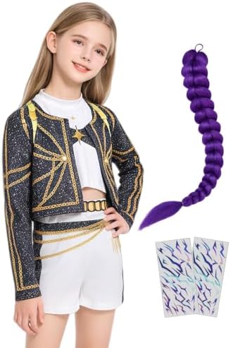 Golden Pop Singer Costume Kids Girls Halloween Costumes Outfit Set