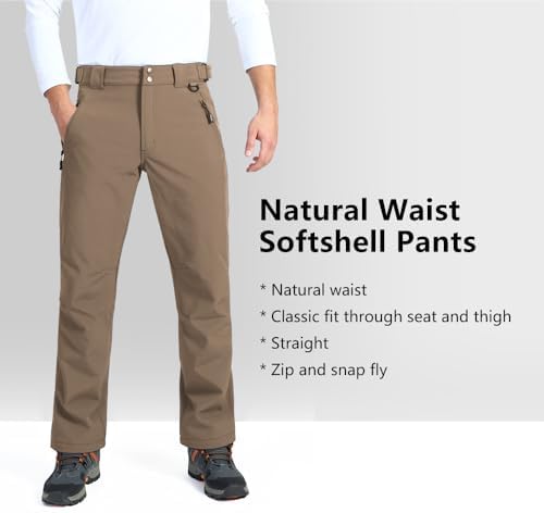 Outdoor Ventures Men's Fleece Lined Ski Snow Pants Waterproof Insulated