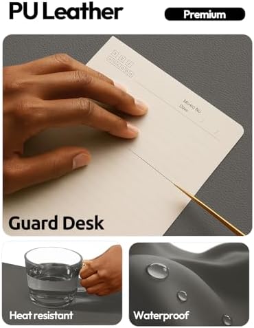 YSAGi Desk Protector&Blotter, Non-Slip Waterproof Leather Mouse Pad