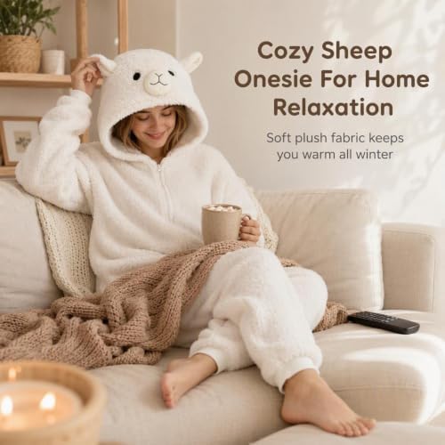 Snug Fit Unisex Adult Onesie Pajamas, Flannel Cosplay Animal One Piece Halloween Costume Sleepwear Homewear