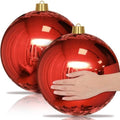 Jerify 2 Pcs 12" Large Christmas Ball Ornaments,Red