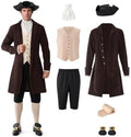 Spooktacular Creations 7pc Halloween Colonial Costume Men, Founding Father Costume for Themed Party