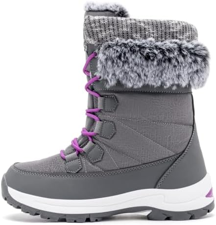HOBIBEAR Women's Winter Snow Boots Waterproof Warm Mid Calf Lightweight