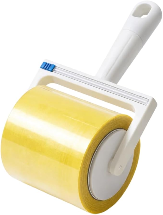 Extra Sticky Lint Roller for Pet Hair, 6cm & 10cm Wide, Tearable Reverse Roll, Reusable Handle, Strong Adhesive Roller for Clothes, Sofa, Carpet, Furniture, Dog & Cat Hair Remover(6cm)